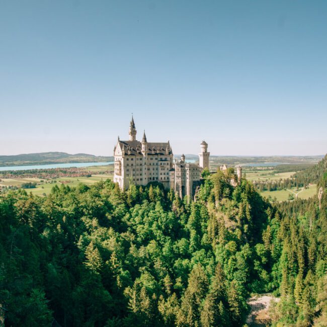 Blick von der Marienbrücke auf Schloss Neuschwanstein