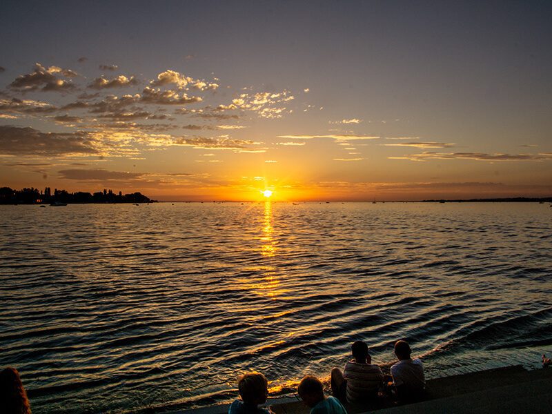 Sonnenuntergang am Molo