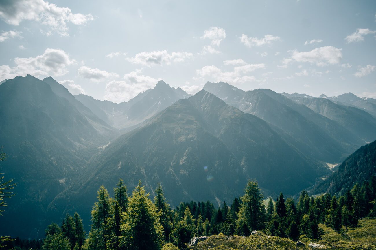 Panoramaausblick während der Wanderung