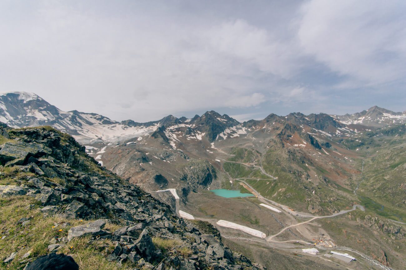 Wanderung Kaunertaler Gletscherstraße - Blick Weißsee