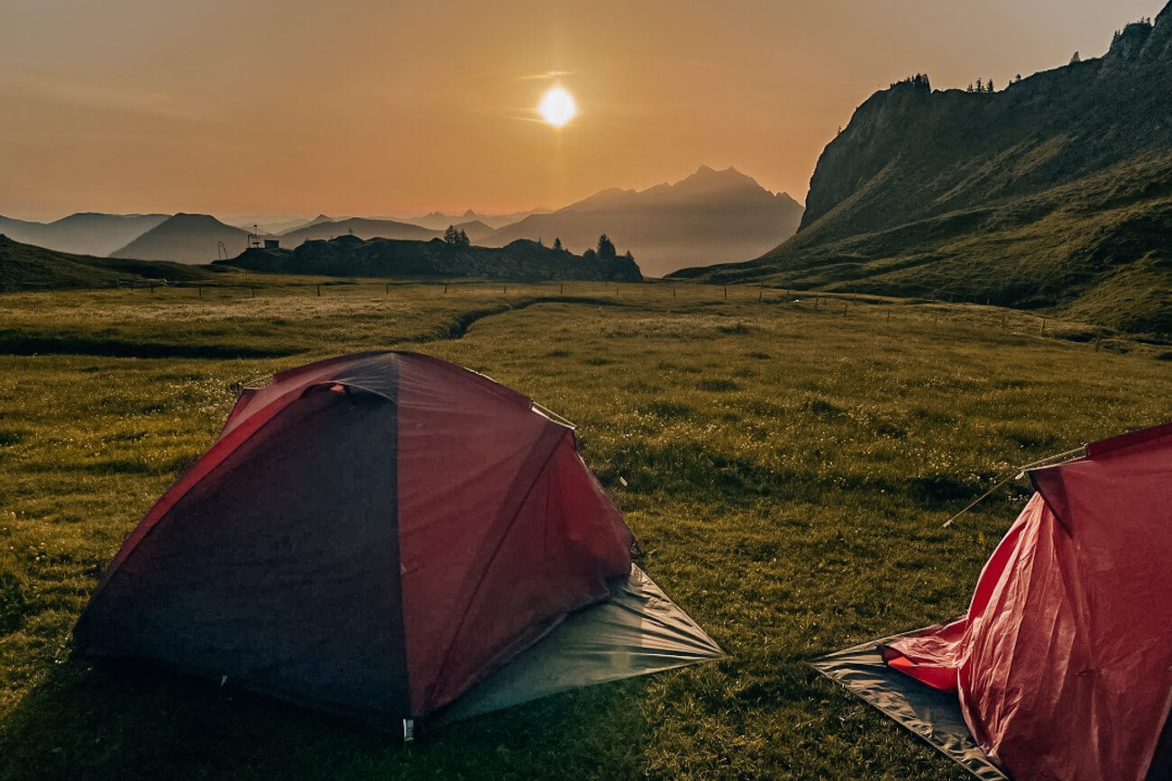 Zelten Alp Laucheren