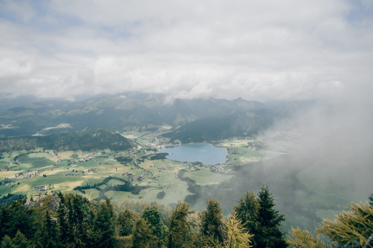 Blick auf den Kaiserwinkl Walchsee