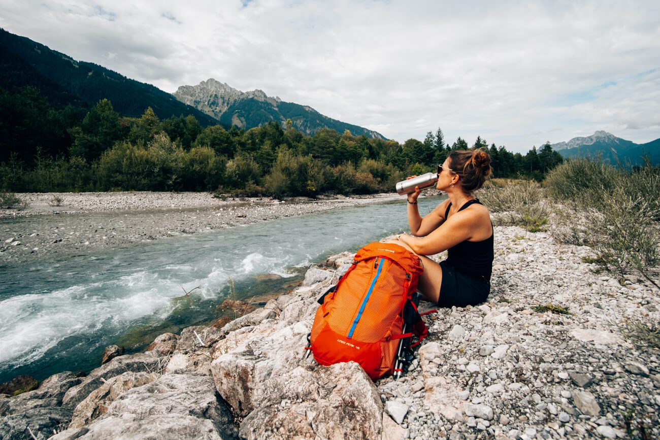 Kurze Pause entlang des Lechs