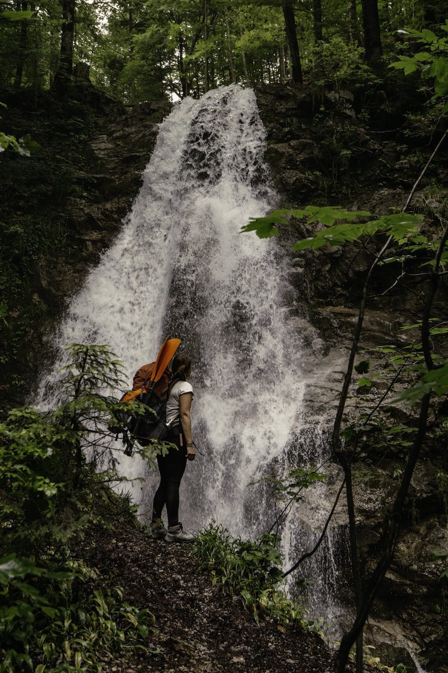 Wasserfall zwischen Kochelsee und Walchensee