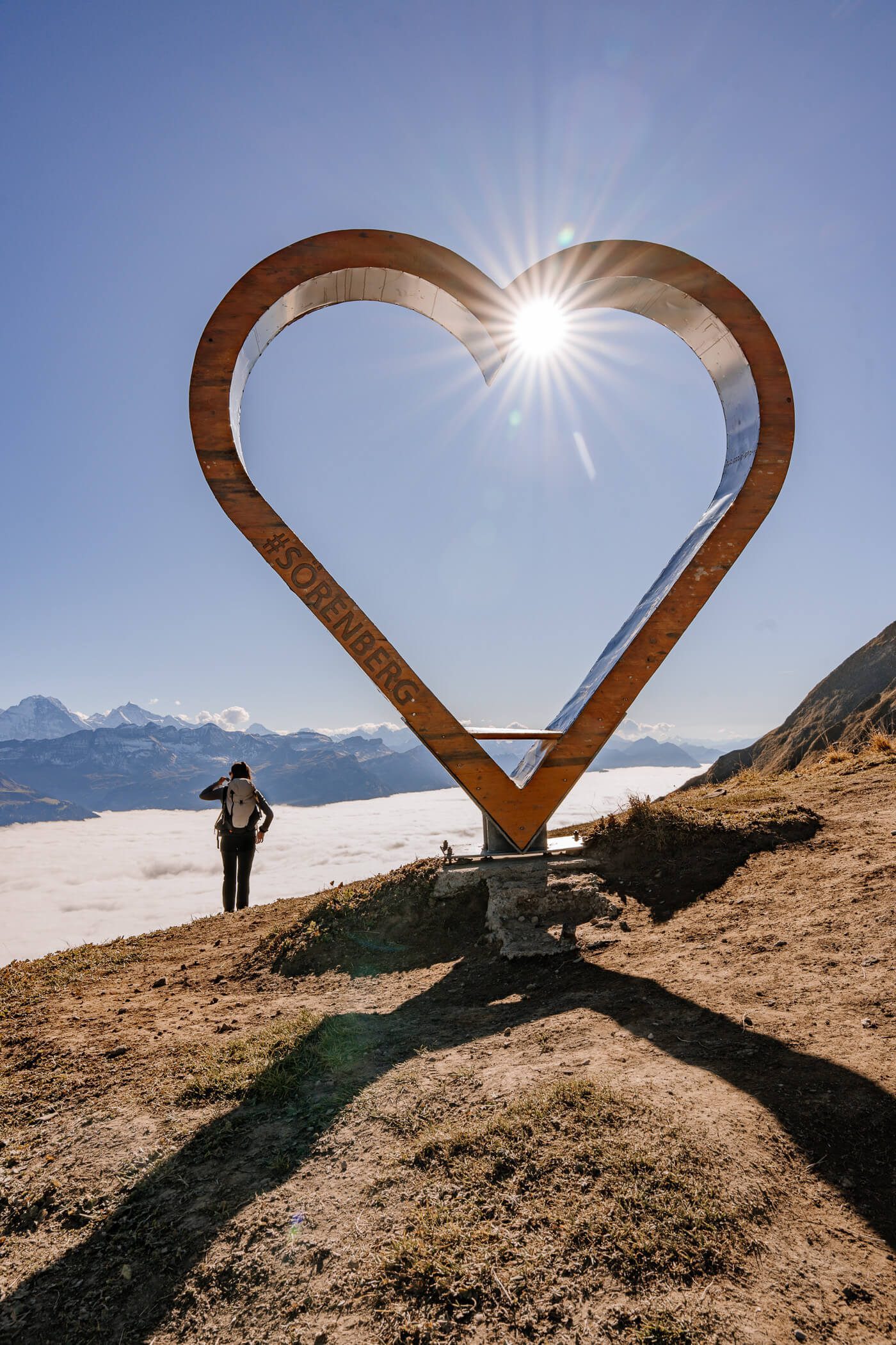 Herzrahmen Fototrail mit Person