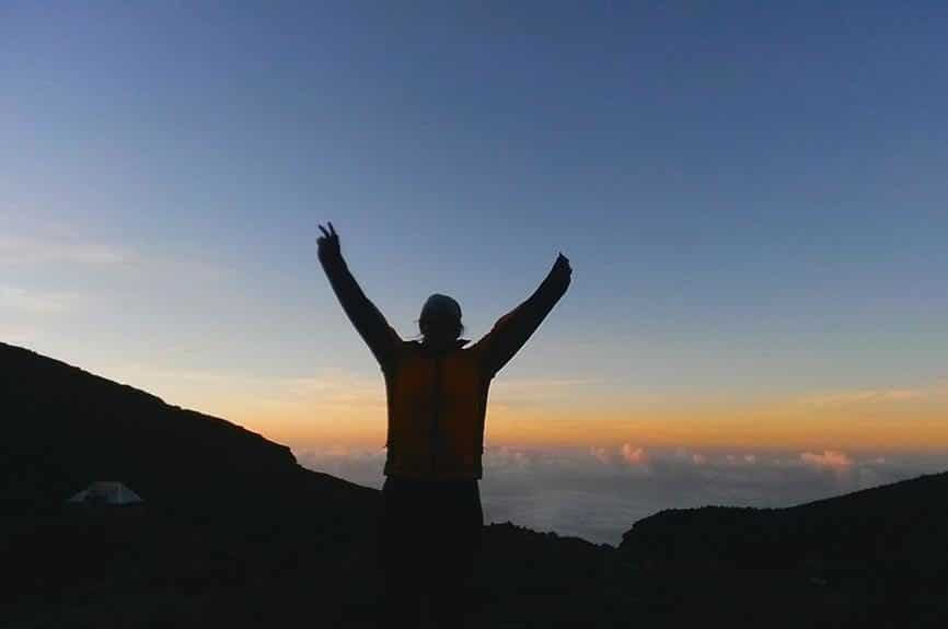 Sonnenaufgang im Camp