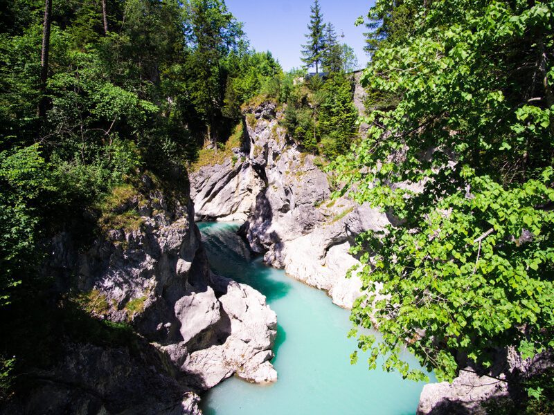 Schlucht beim Lechfall im Allgäu