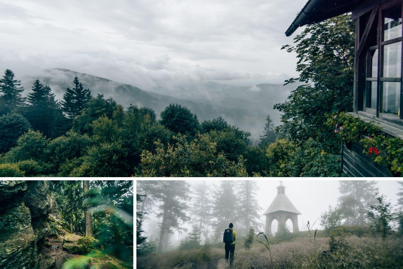 Wandern im Nebel im Bayerischen Wald