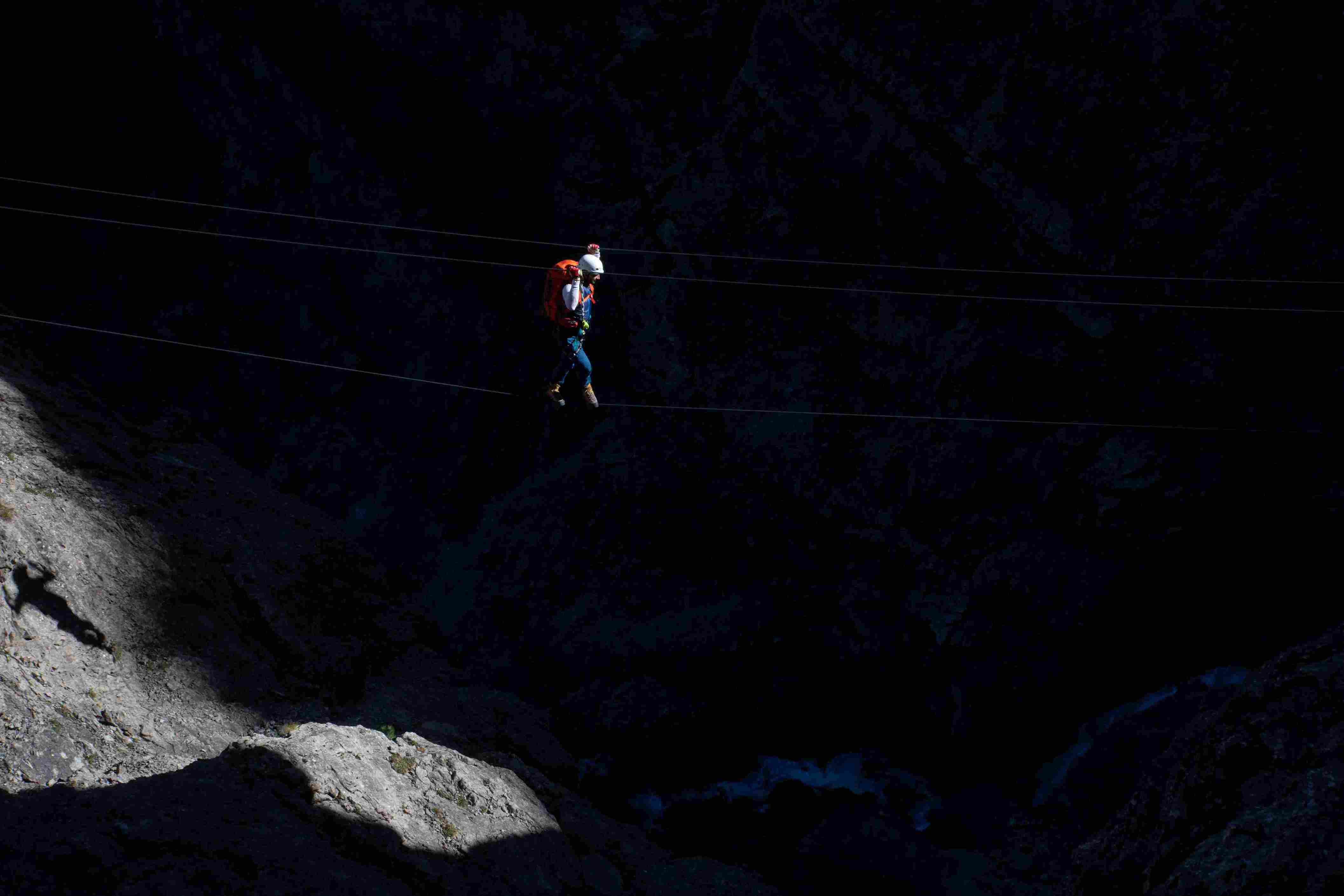 Seilbrücke des Klettersteigs
