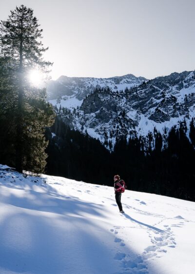 Vor den Tannheimer Bergen im Winter