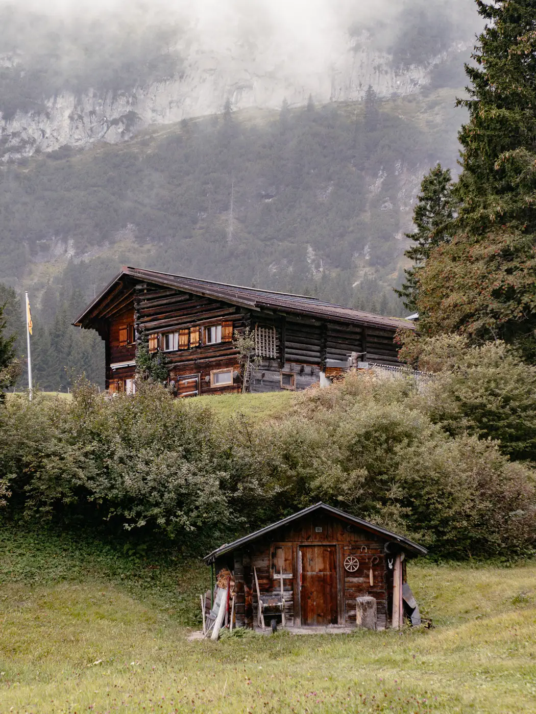 Holzhütten in Flims