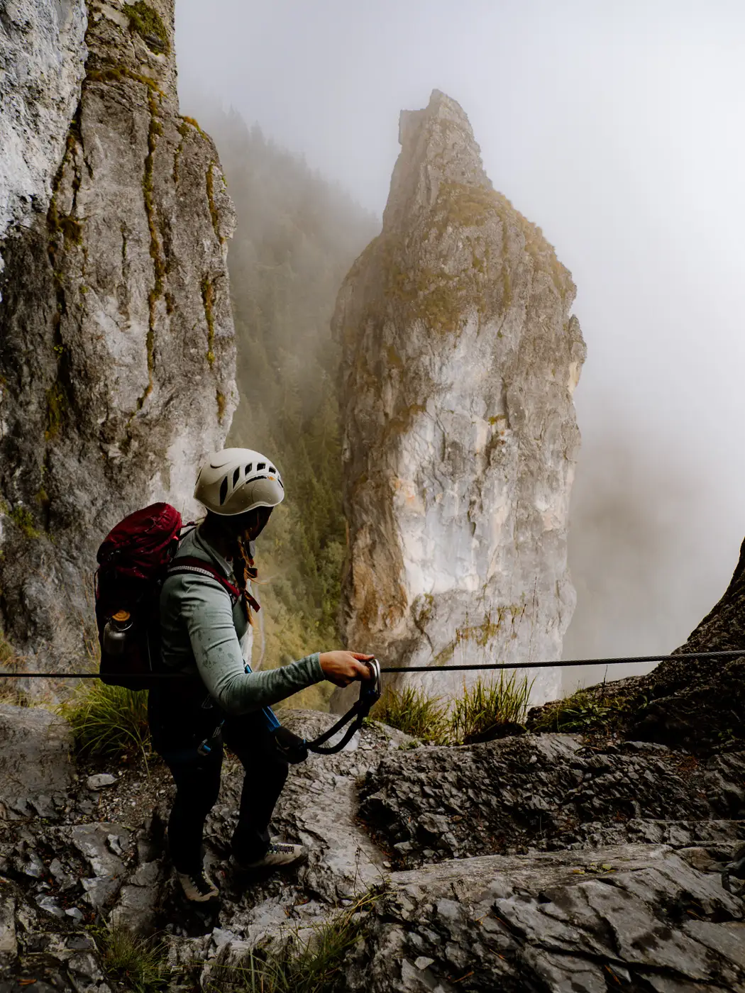 Blick auf den Meilerstein von oben
