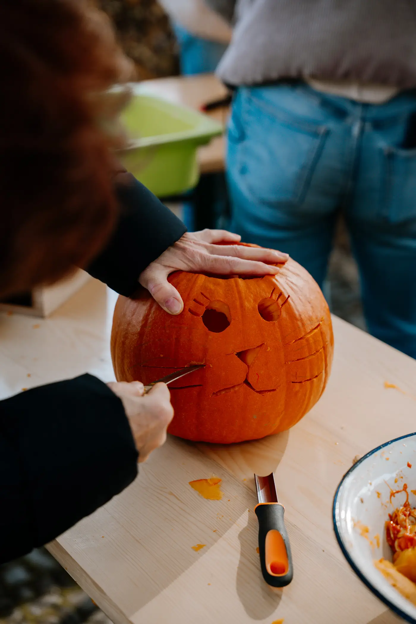 Kürbisschnitzen beim de Harvst